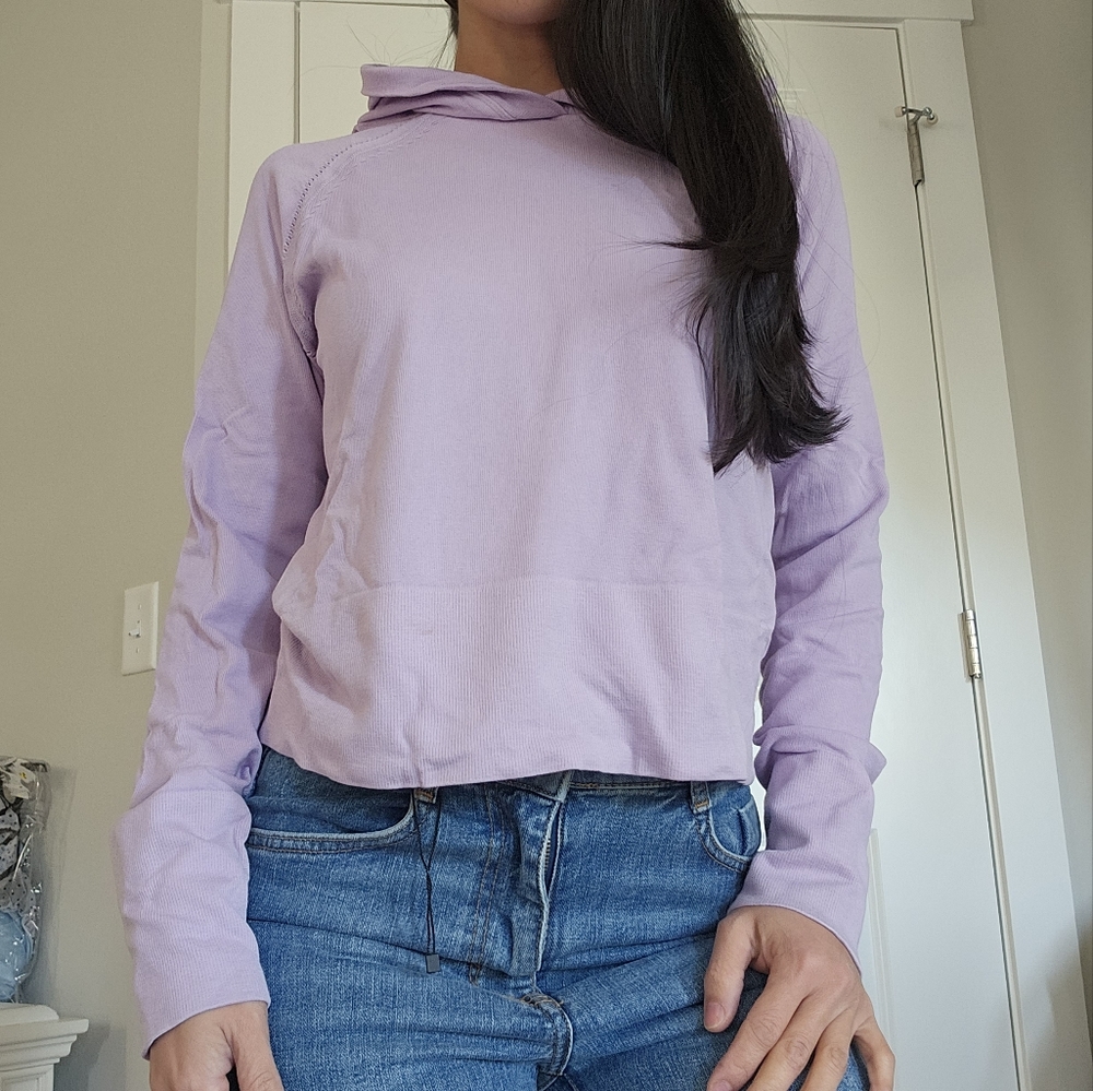 Purple athletic leisure hoodie